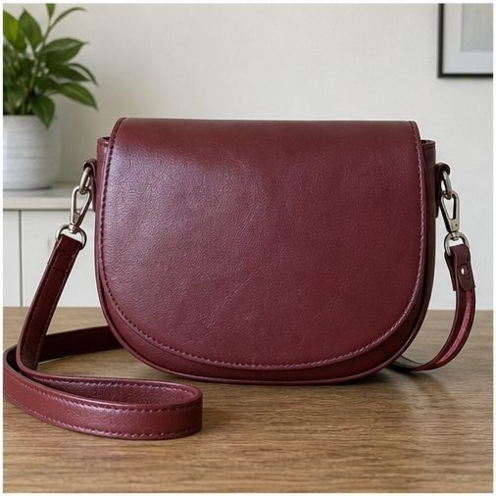 Merlot Zip Crossbody Bag
